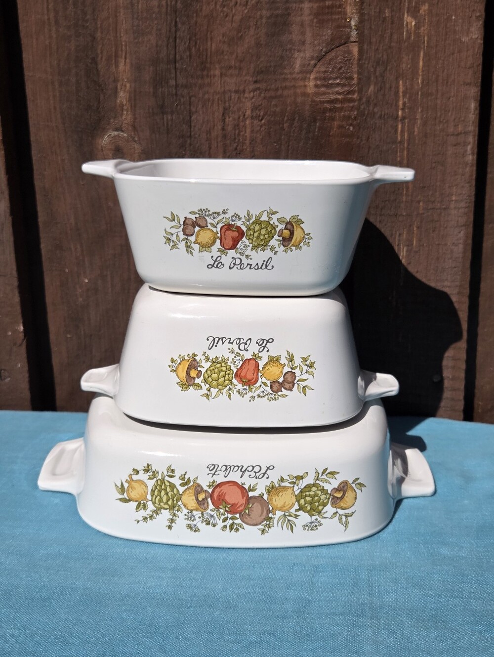 Vintage Corning Ware Spice Of Life Casserole Dishes